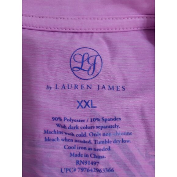 LJ BY LAUREN JAMES Women's XXL Long Sleeve UPF Pink Shirt Beach Fish Preppy - Picture 6 of 6